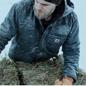 NEW Carhartt Sherpa-lined Utility Jacket - RELAXED FIT - Dark Brown